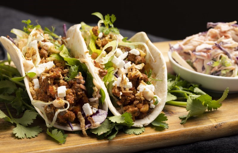 Spiced Donegal Lamb Tacos.  Chris Molloy, Chef at the The Lemon Tree Restaurant in Letterkenny, with dishes he created with fresh Donegal lamb