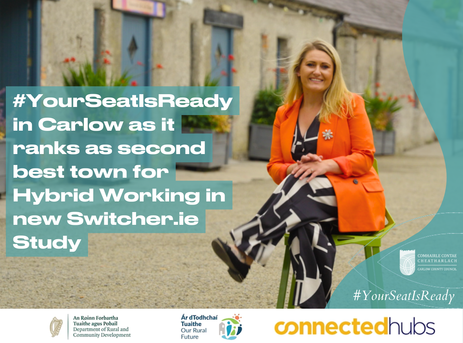#YourSeatIsReady in Carlow as it ranks as second best town for Hybrid Working in new Switcher.ie Study. 