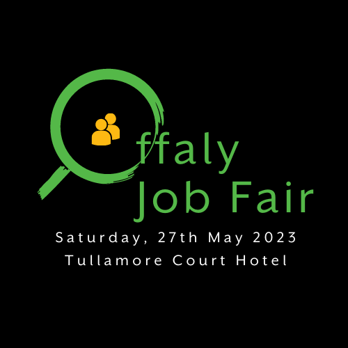 Offaly Job Fair 2023 Black Logo with Date