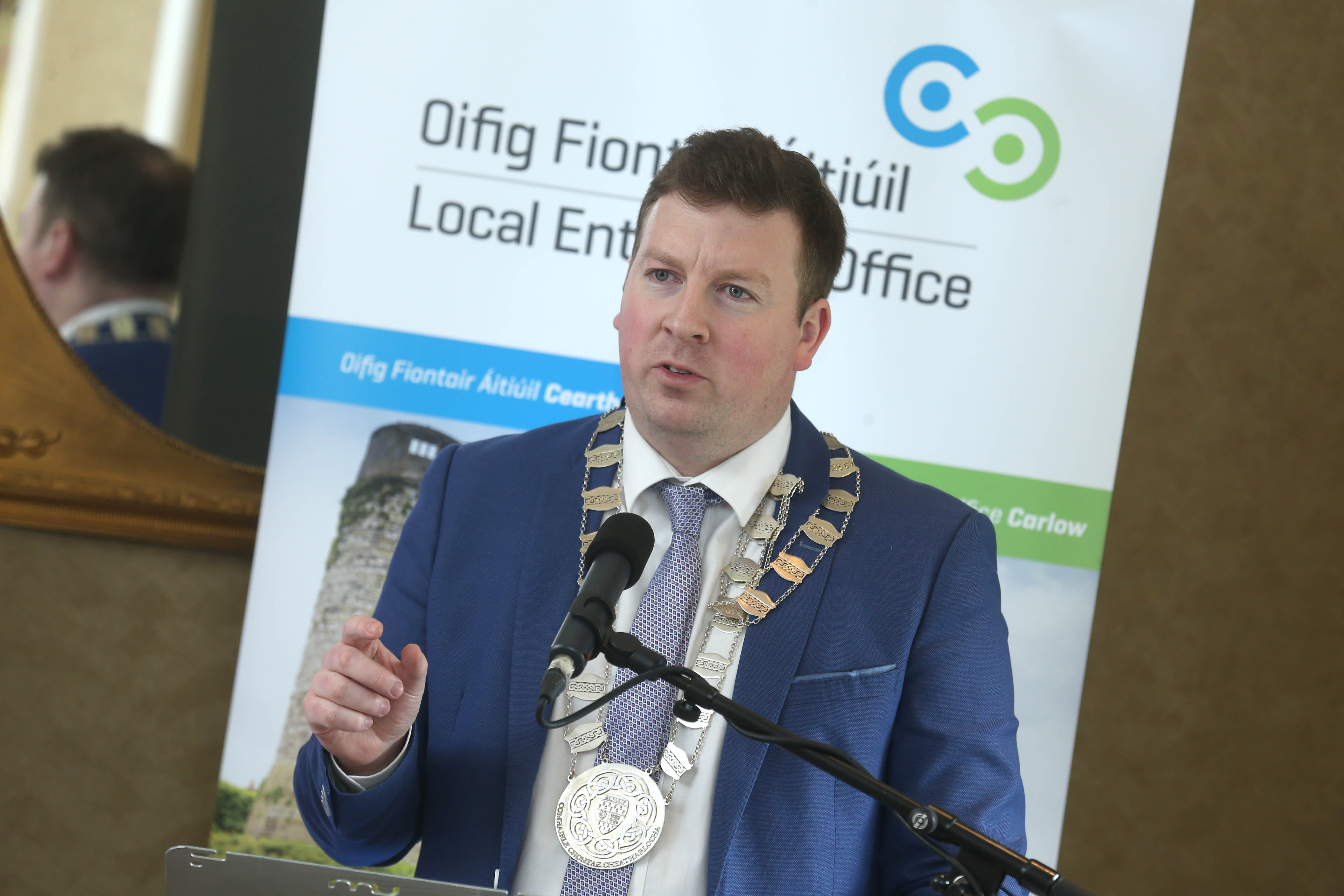 Cllr Brian O' Donogue promoting Carlow's International Economic Links
