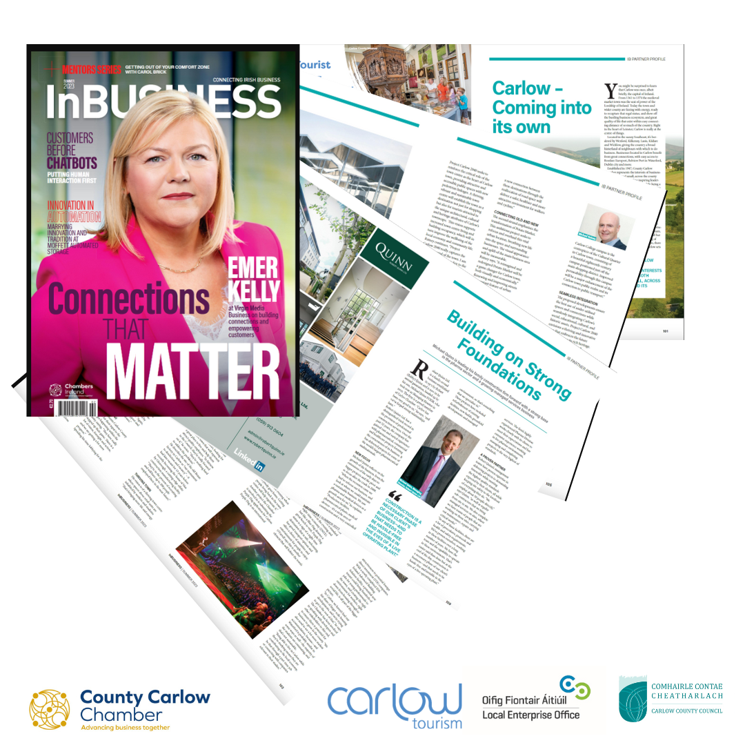 Carlow Features in InBusiness Magazine