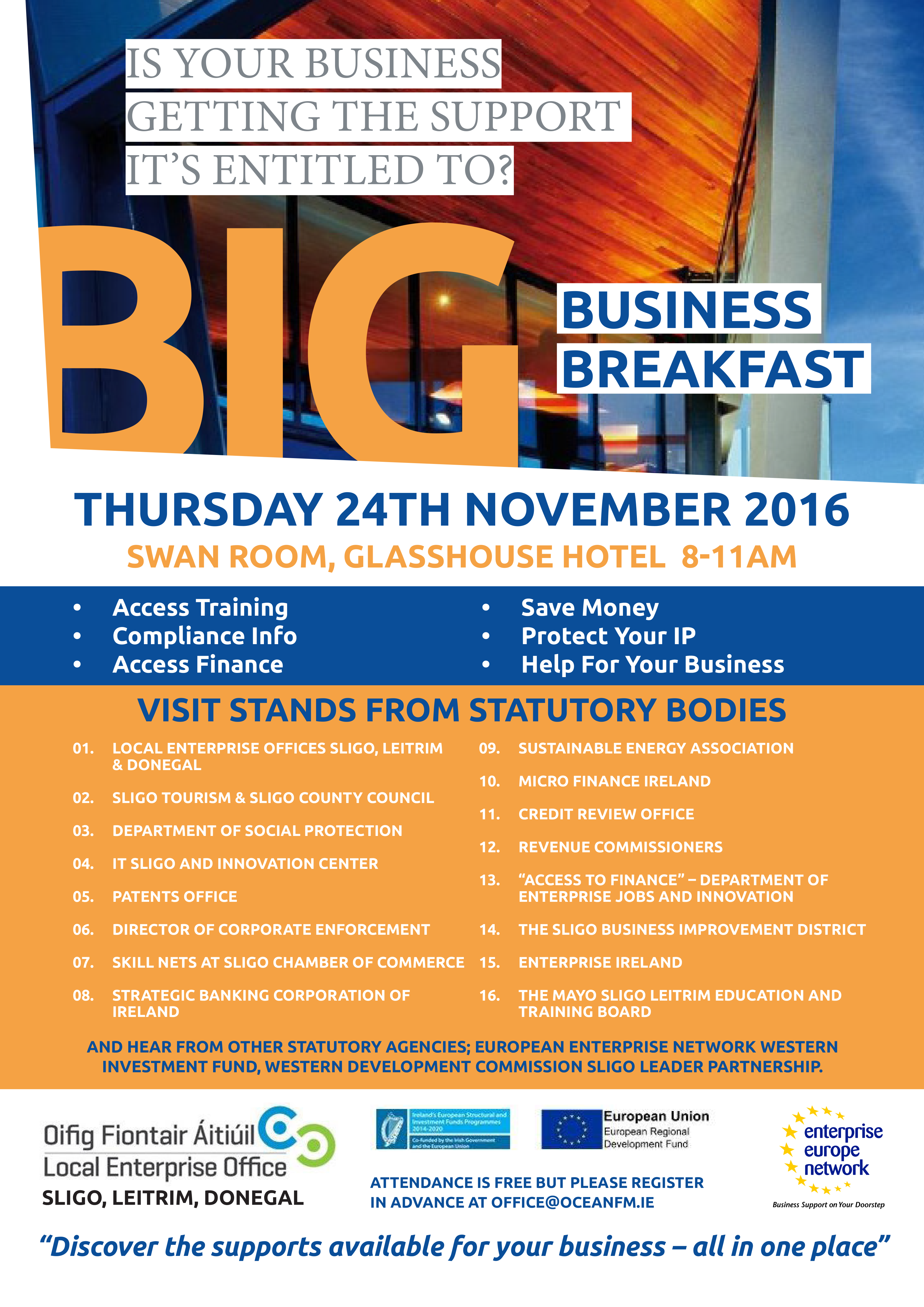 Big Business Breakfast Poster Sligo 