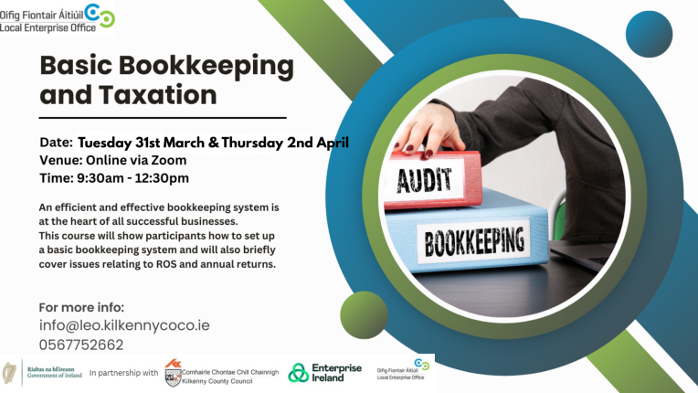 Basic Bookkeeping and Taxation - 31st March & 2nd April