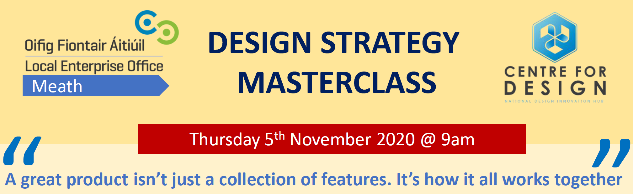 Design Strategy Masterclass - November 2020 - Local Enterprise Office ...