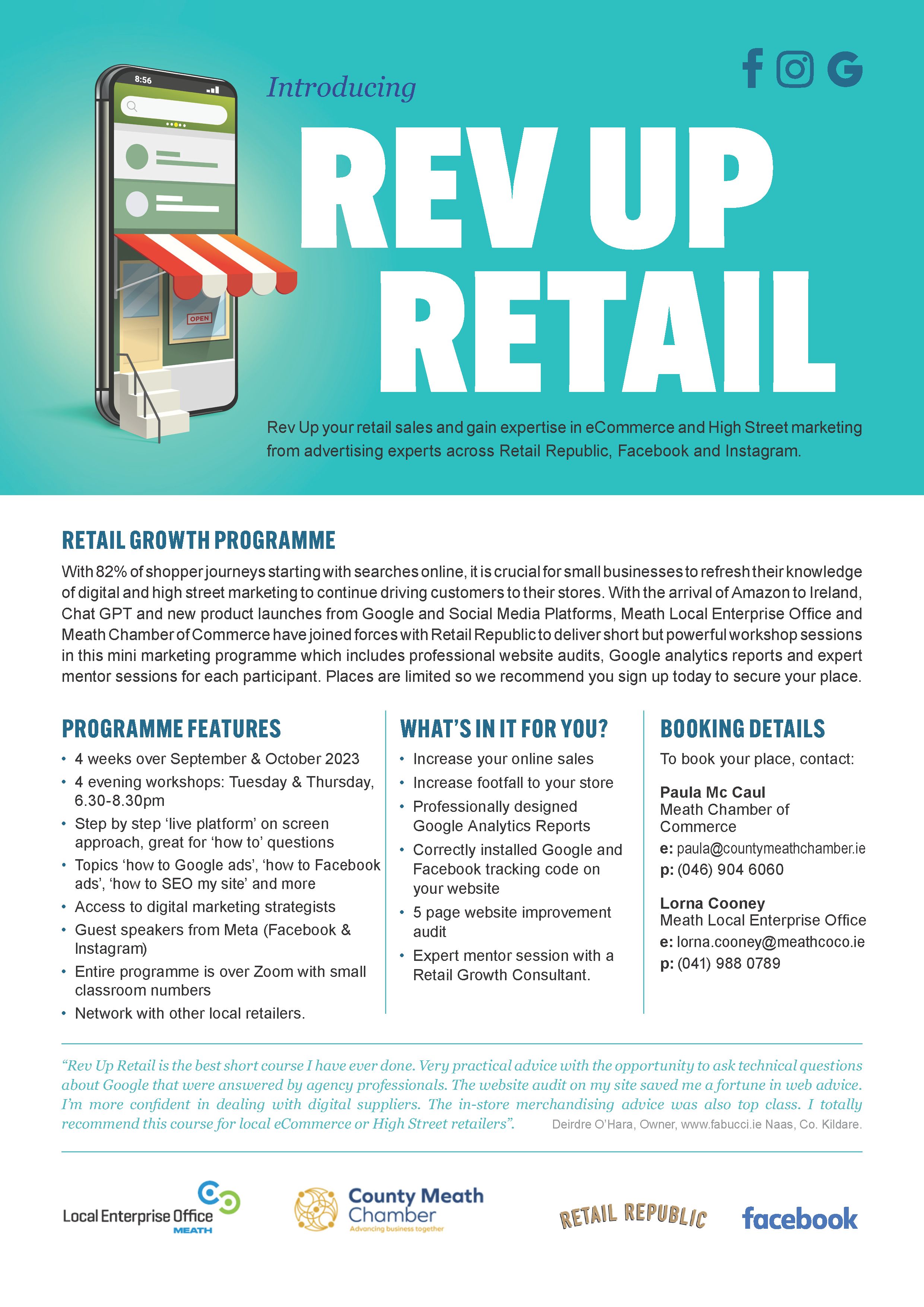 2023 - Rev Up Retail Meath Flyer